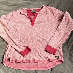 Lucky Brand Pink Long Sleeve Henley